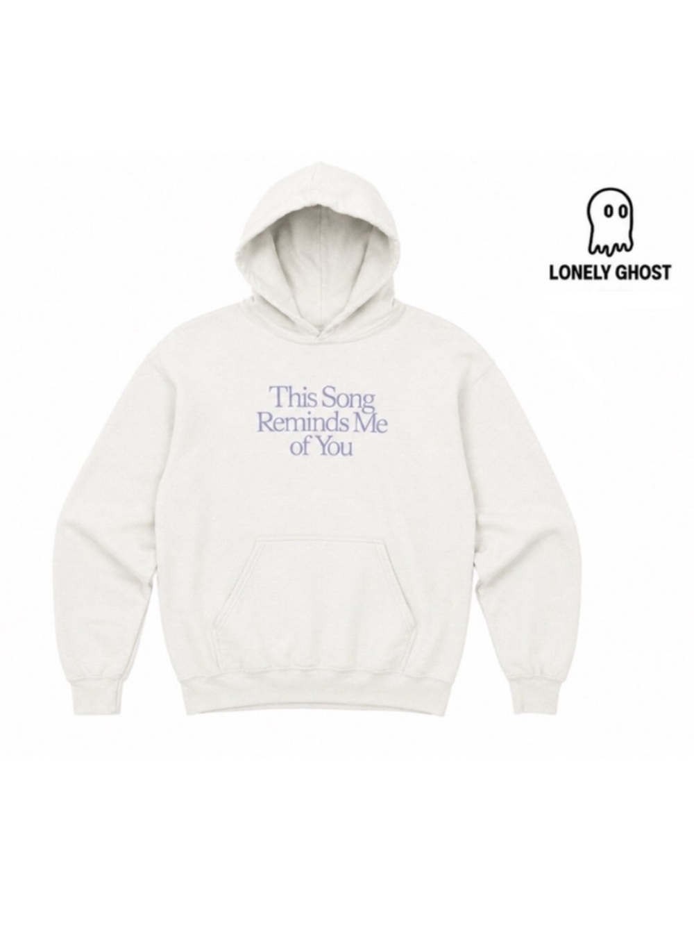 Lonely Ghost This Song Reminds Me Of You Cream Graphic Hoodie XLarge